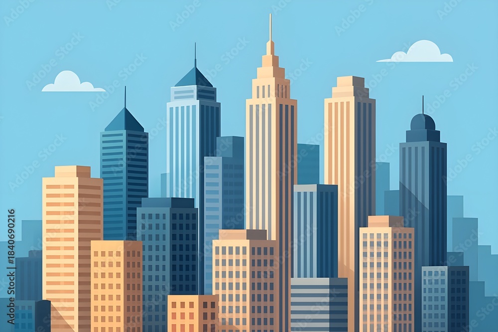 Naklejka premium new york city skyline