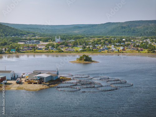 Fish farming at St Alban's, Newfoundland,