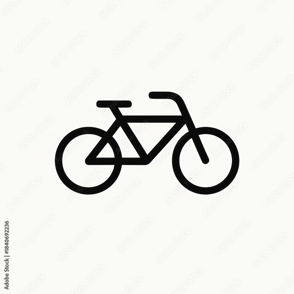 Fototapeta premium Minimal Bicycle Icon Logo