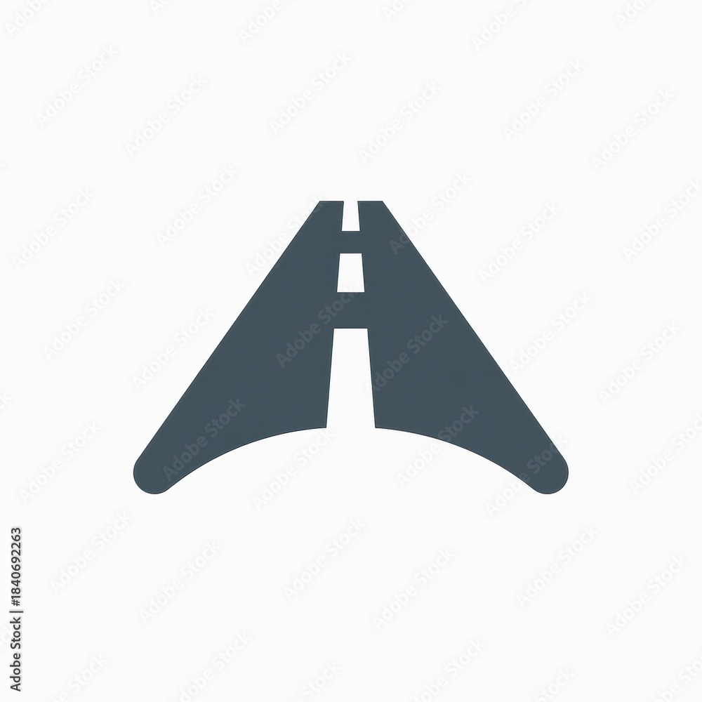 Fototapeta premium Minimalist Perspective Road Logo