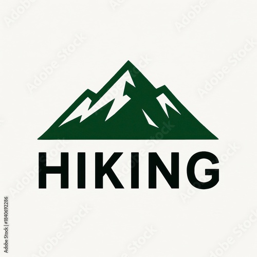 Minimalist Hiking Mountain Logo. Sport concept