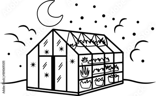 thermal imaging style heat map of greenhouse at ni