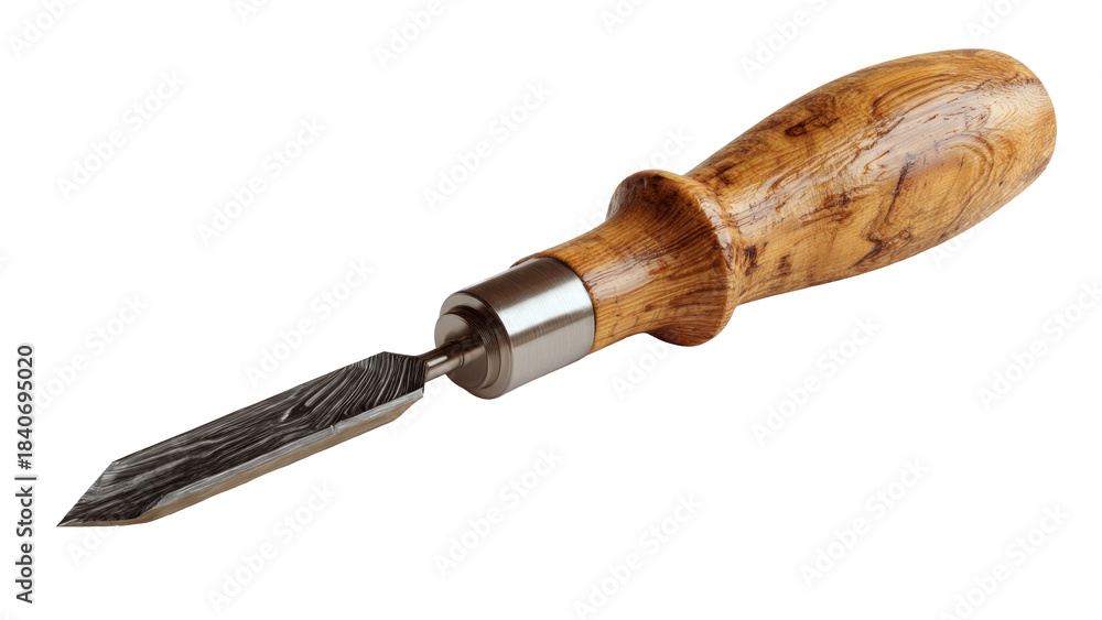 Obraz premium Chisel with Wooden Handle