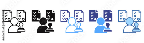 Summative Evaluation icon sheet multi color collection