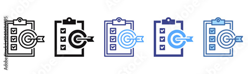 Objective icon sheet multi color collection