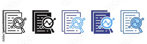 Analysis icon sheet multi color collection