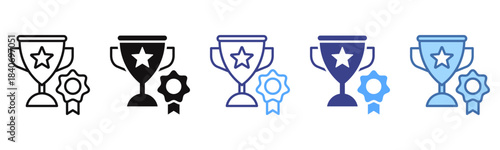 Achievement icon sheet multi color collection