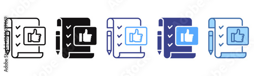 Grading icon sheet multi color collection