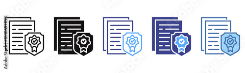 Authentic icon sheet multi color collection