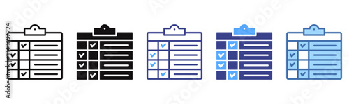 Table icon sheet multi color collection