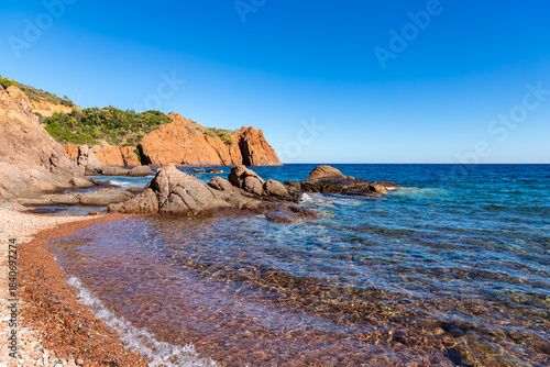 Small beach near Calanque de Maupas, Côte d’Azur. France