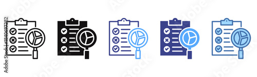 Survey icon sheet multi color collection