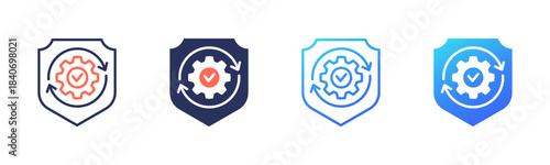 Reliability icon sheet multi color collection