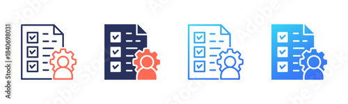 Proficiency icon sheet multi color collection
