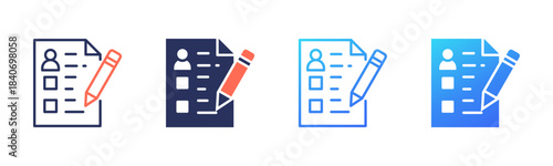 Assessment icon sheet multi color collection