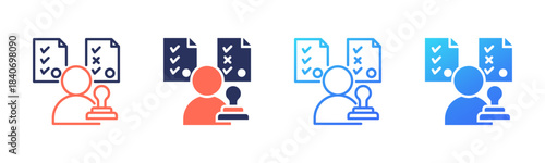 Summative Evaluation icon sheet multi color collection