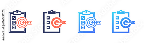 Objective icon sheet multi color collection