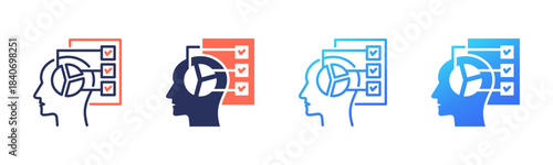 Psychometric icon sheet multi color collection