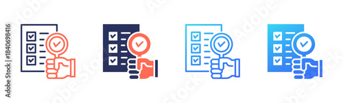 Verification icon sheet multi color collection