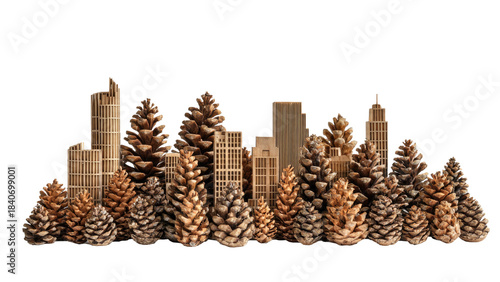 Pine Cone Cityscape
