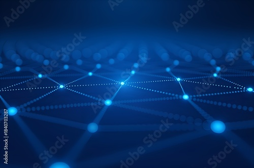 Abstract Blue Network Connection Background