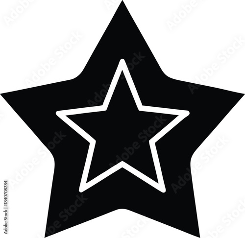 Star fire rating icon flat minimalist vector design
