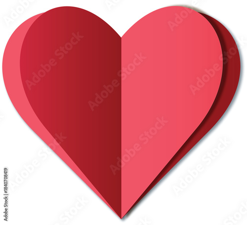 Heart, love, romance or valentine's day red vector icon for apps and websites