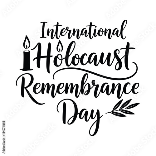 International Holocaust Remembrance Day Symbolic Memorial Graphic