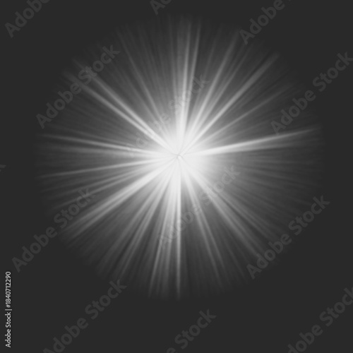 Photos Radiant burst of light emanating outward, perfect for adding a luminous glow and