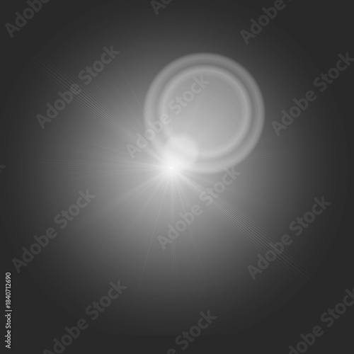 Radiant burst of light emanating outward, perfect for adding a luminous glow and dramatic flair to your designs with its vector origin