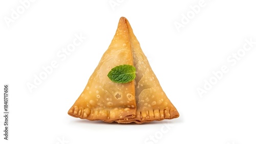 Samosa, a popular fried or baked savory snack of Indian origin.