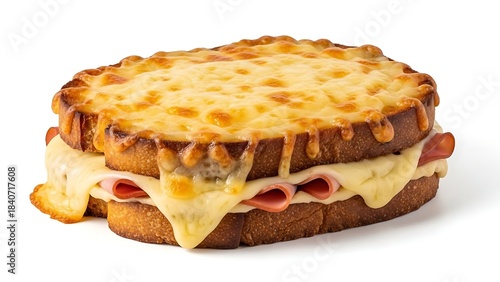 Croque Monsieur, a classic French ham and cheese sandwich.