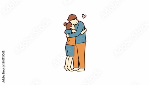 A child hugging a parent tightly illustrating the unconditional love expressed through physical touch.