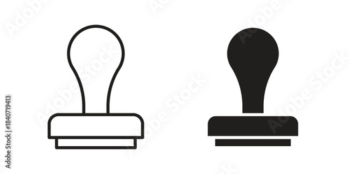 Approval stamp icons vector Collection Clipart Pack. icon with editable line stroke