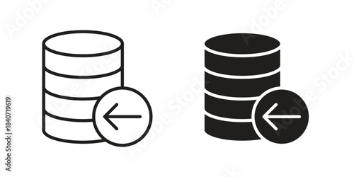 Backup icons vector Collection Clipart Pack. icon with editable line stroke