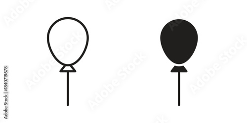 Balloon icons vector Collection Clipart Pack. icon with editable line stroke