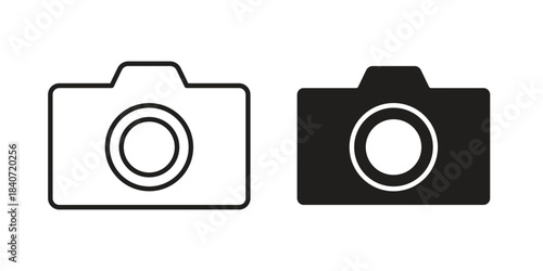 Camera icons vector Collection Clipart Pack. icon with editable line stroke