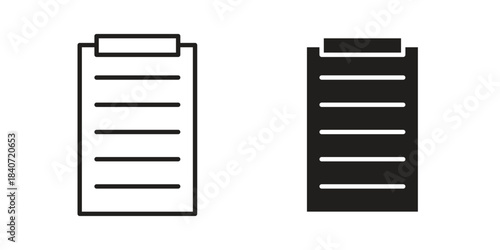 Clipboard icons vector Collection Clipart Pack. icon with editable line stroke