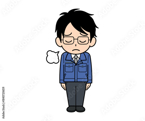 落ち込む営業マンの男性