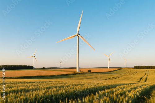 wind turbine in the field