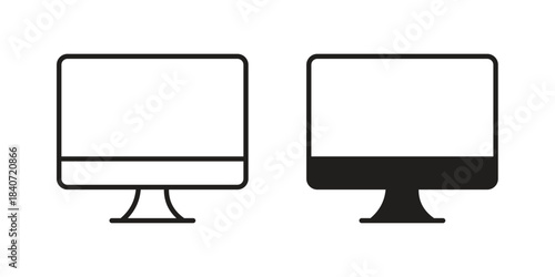Computer icons vector Collection Clipart Pack. icon with editable line stroke