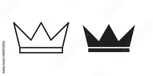 Crown icons vector Collection Clipart Pack. icon with editable line stroke