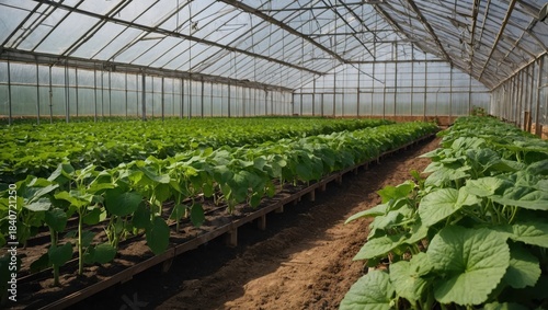 Greenhouse, growing plants in a greenhouse
