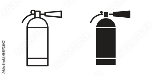 Fire extinguisher icons vector Collection Clipart Pack. icon with editable line stroke