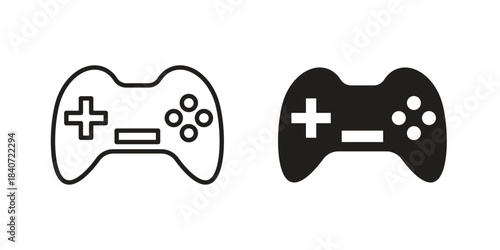 Game controller icons vector Collection Clipart Pack. icon with editable line stroke