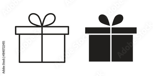 Gift icons vector Collection Clipart Pack. icon with editable line stroke