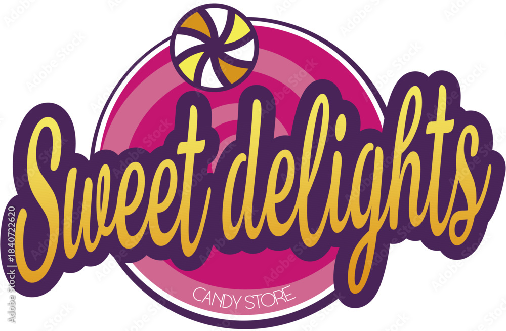 Fototapeta premium Logo Sweet Delights Candy Store EPS FORMAT