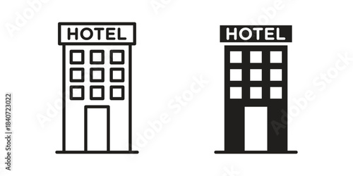 hotel icons vector Collection Clipart Pack. icon with editable line stroke