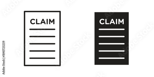 Insurance Claim icons vector Collection Clipart Pack. icon with editable line stroke