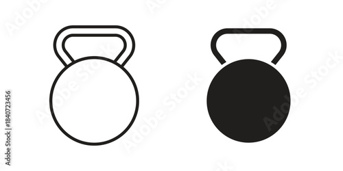 Kettlebell icons vector Collection Clipart Pack. icon with editable line stroke